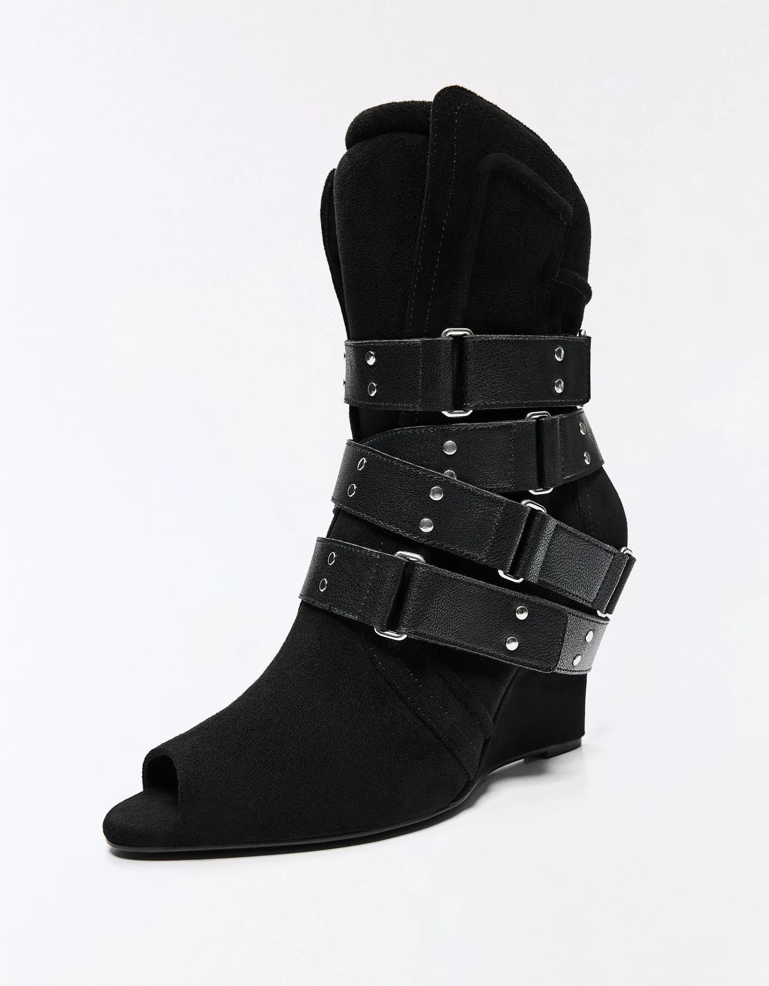 Ankle Boot Anabela Peep Toe