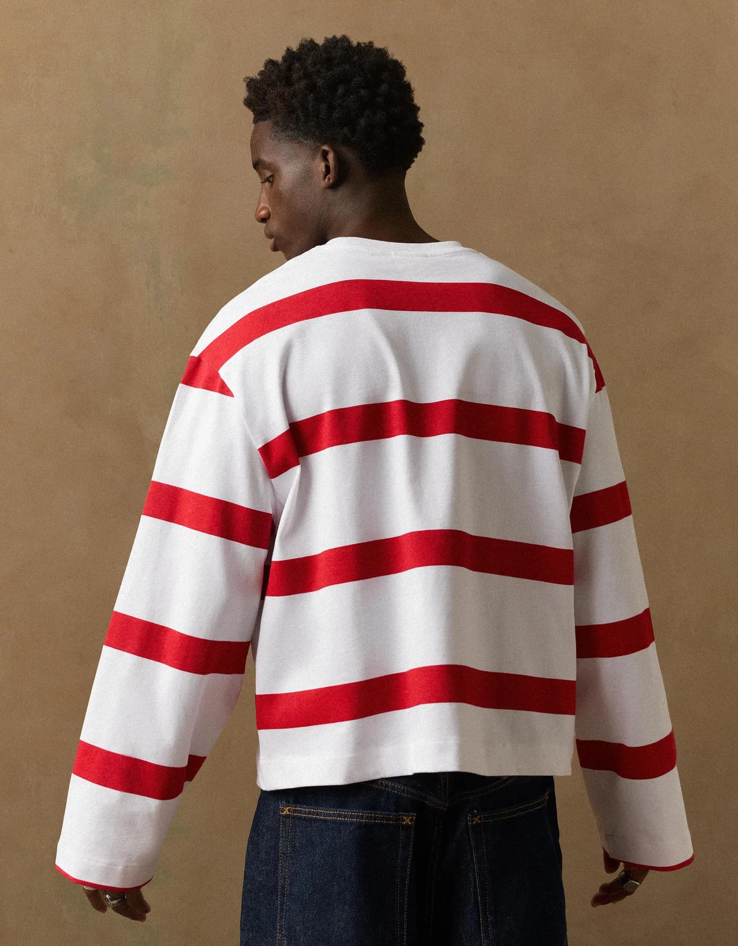 Camiseta Listrada de Manga Longa Yacht Club