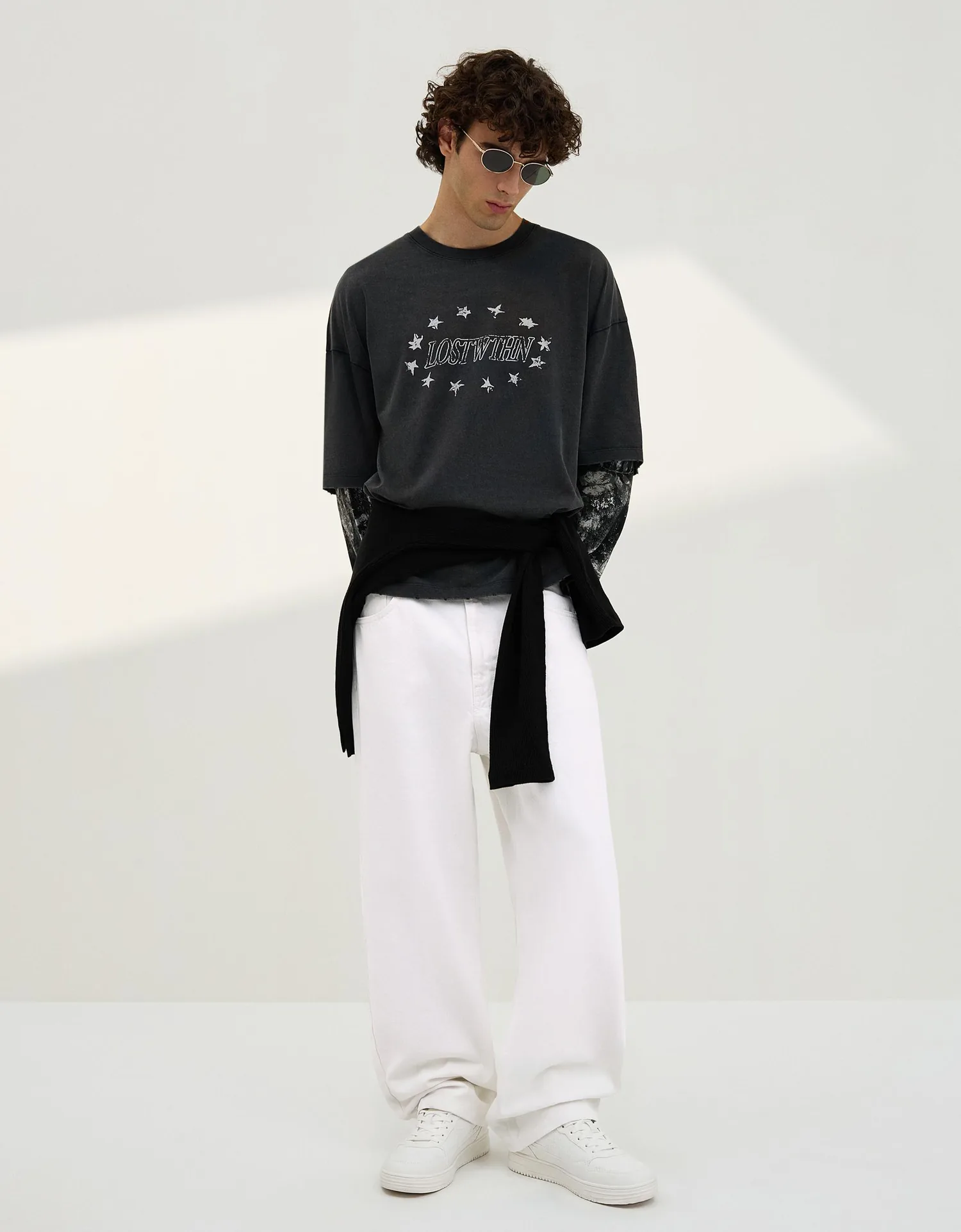 Calça Jeans Baggy Branca