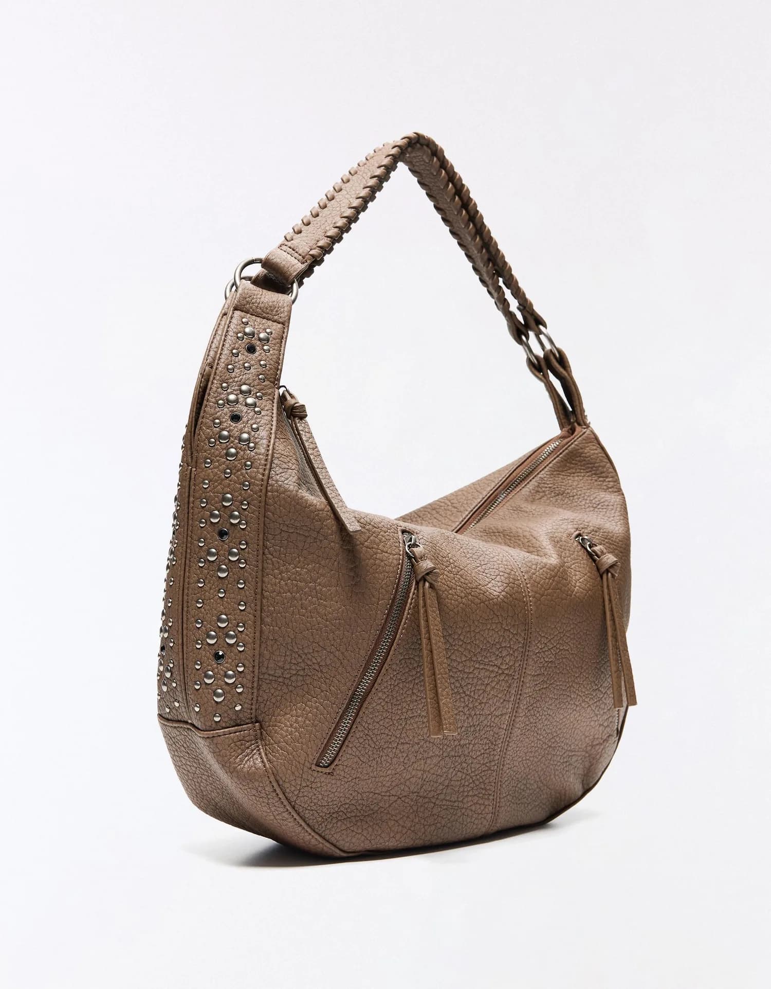 Bolsa de Ombro com Zíperes