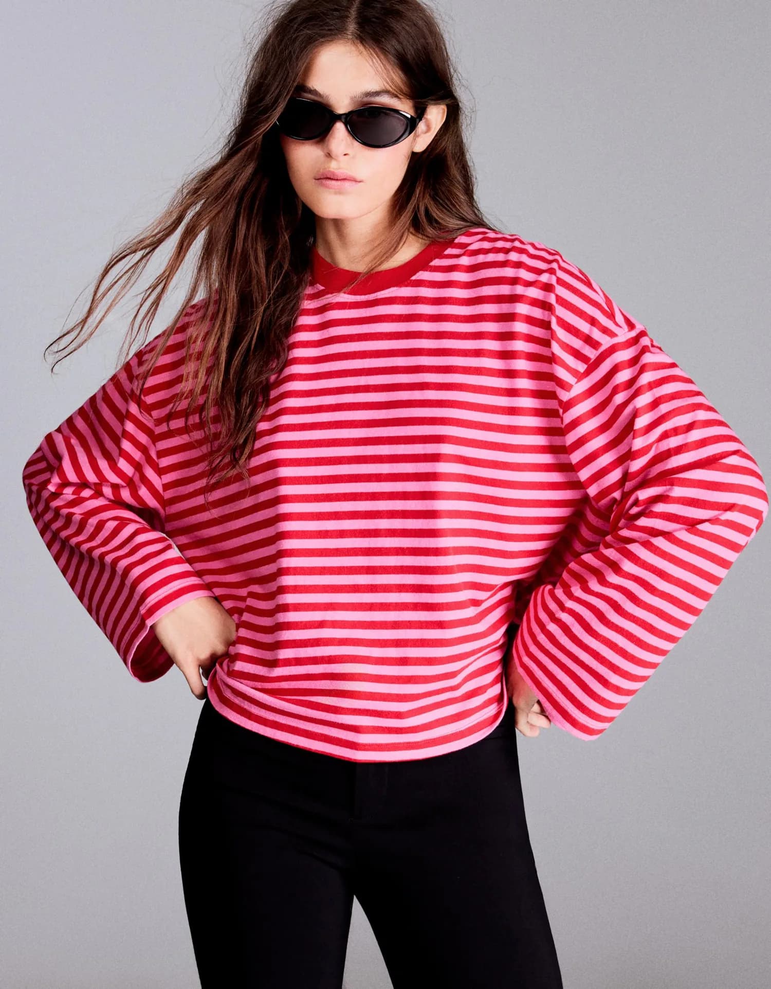 Camiseta Boxy de Manga Longa