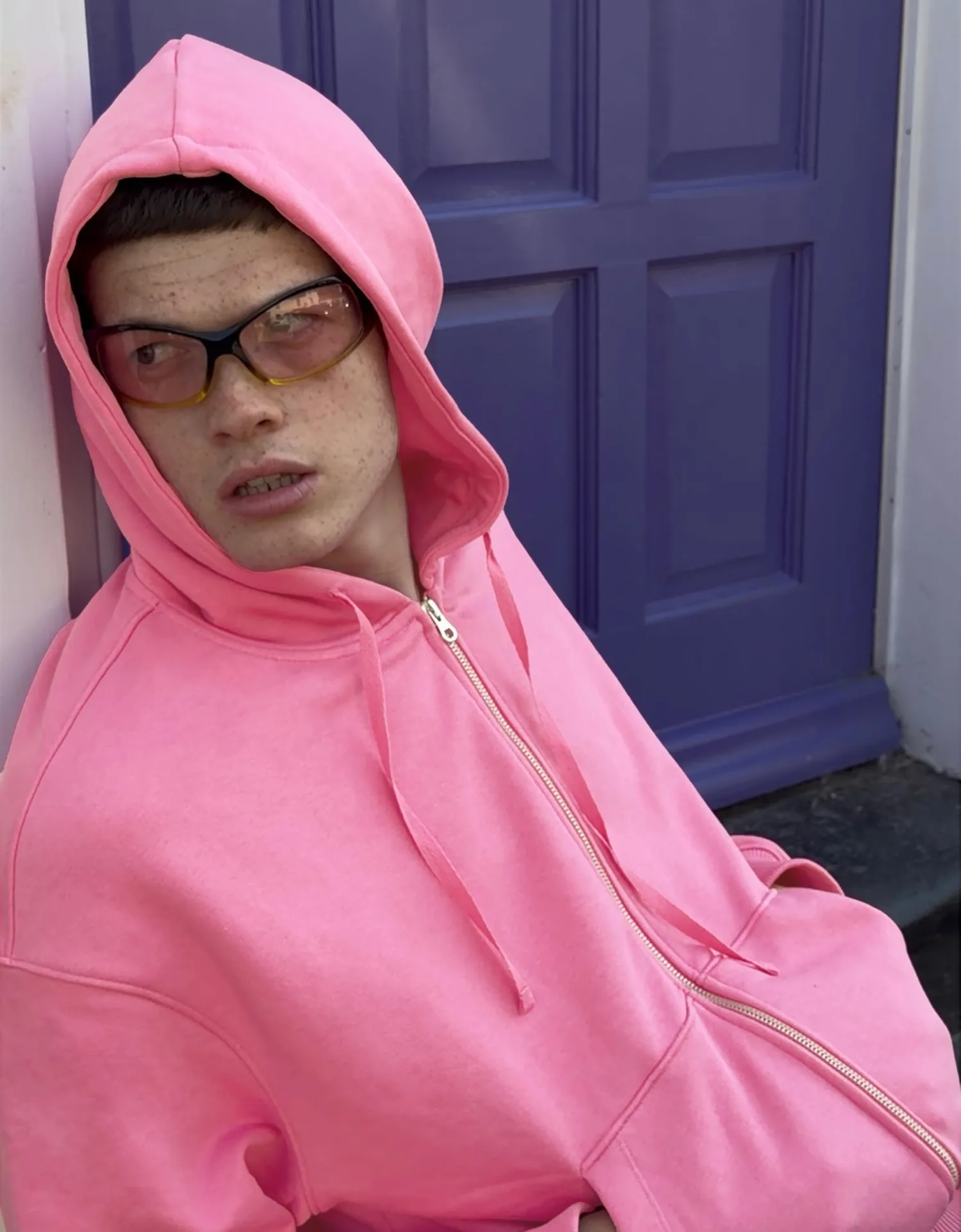 Moletom Neon com Capuz e Zíper