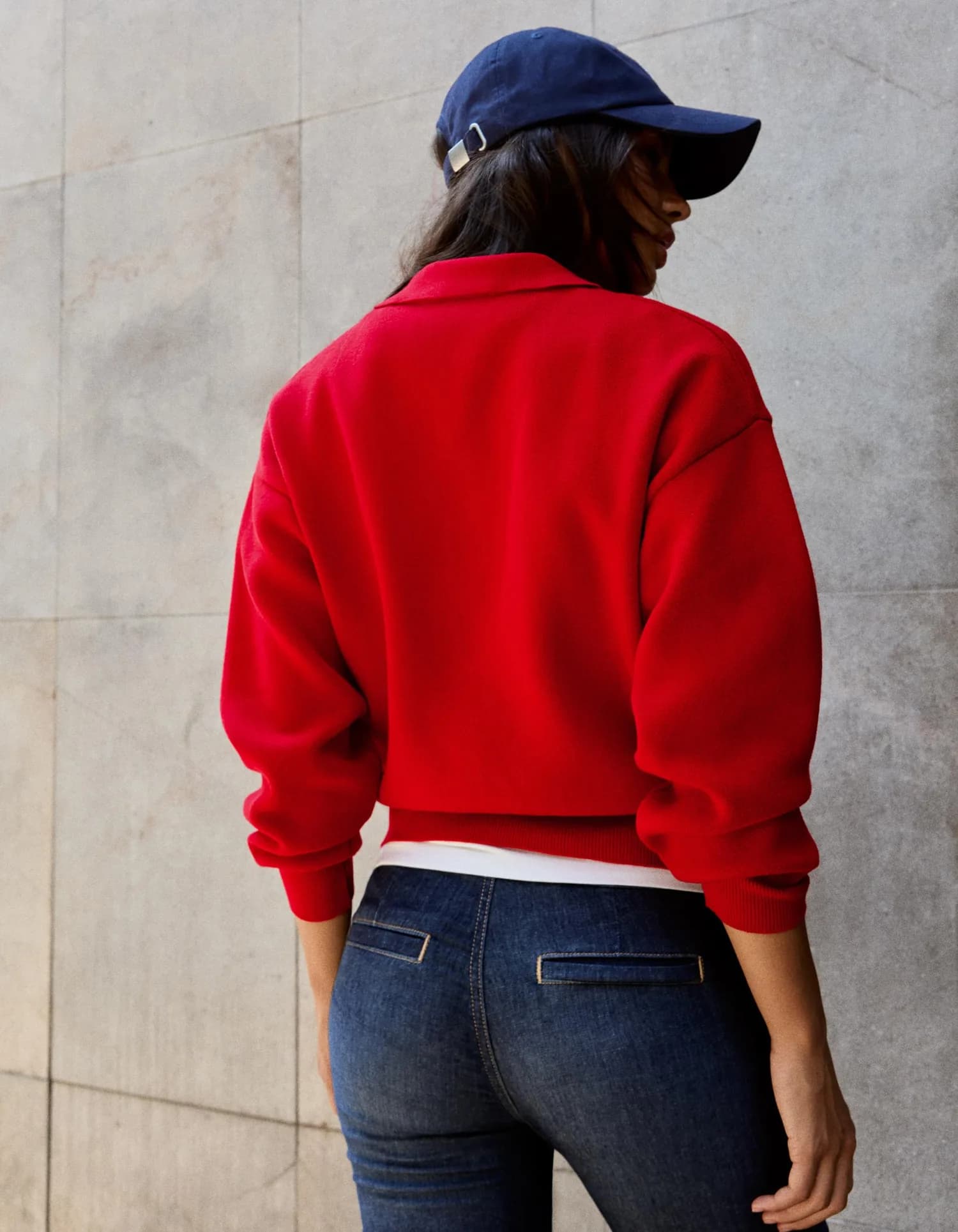 Suéter Oversize com Gola Polo