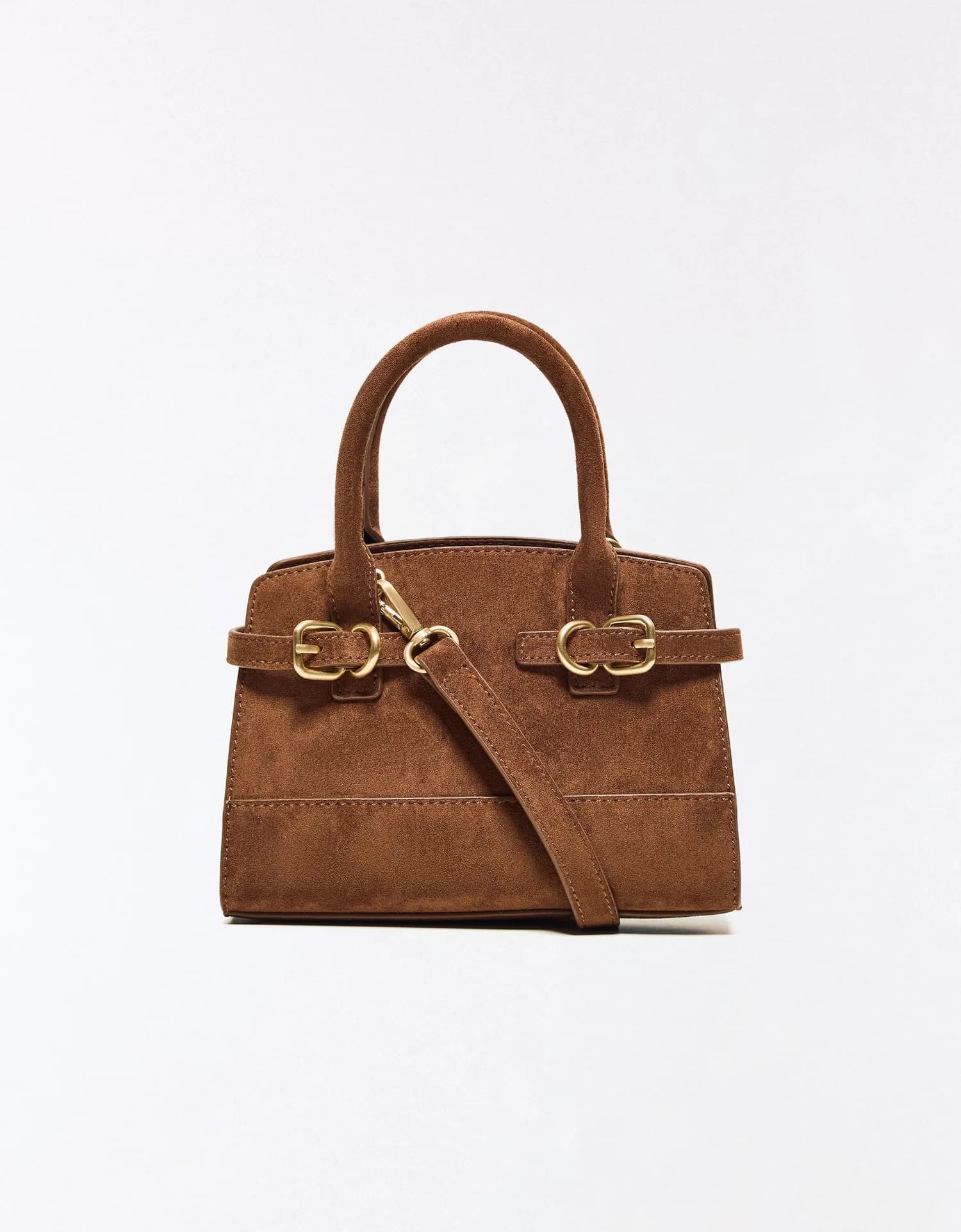 Bolsa Efeito Camurça com Fivelas