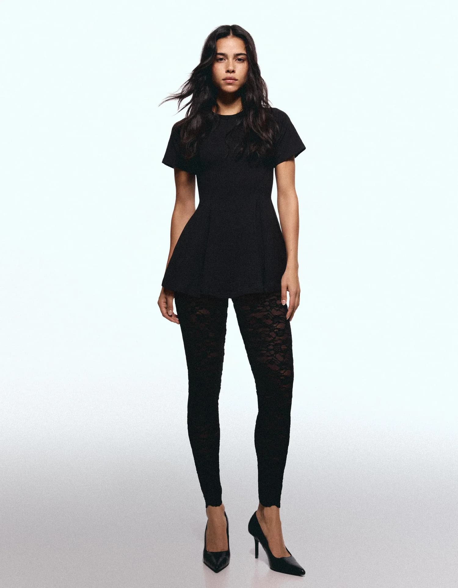 Calça Legging com Renda