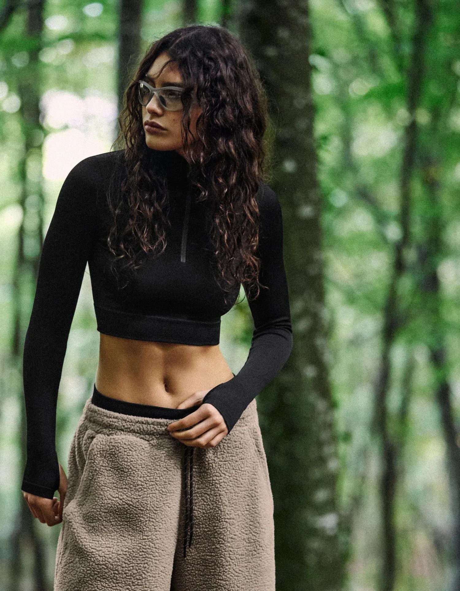 Blusa Esportiva sem Costura com Meio Zíper
