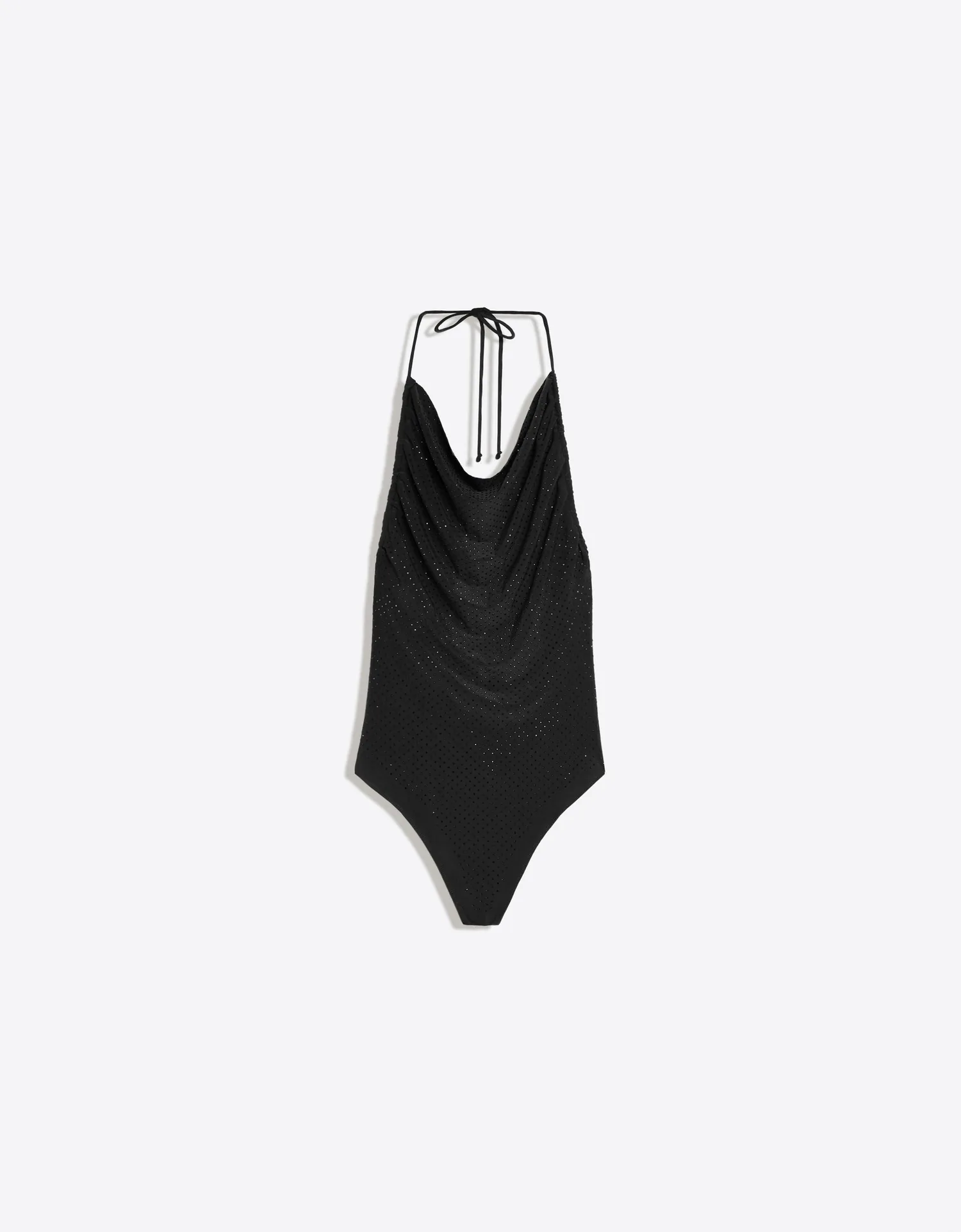 Body Halter Drapeado com Brilhos