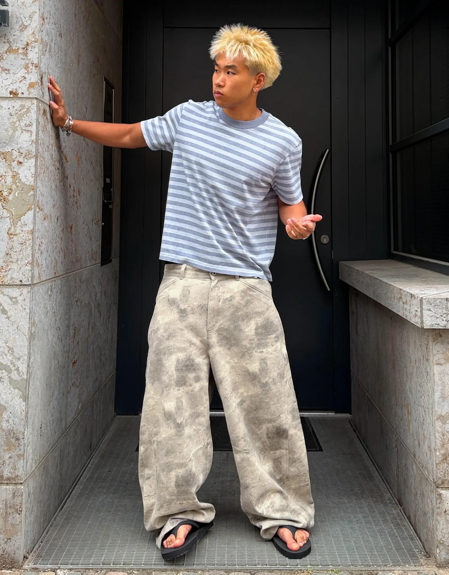 Calça Barrel de Algodão Camuflada