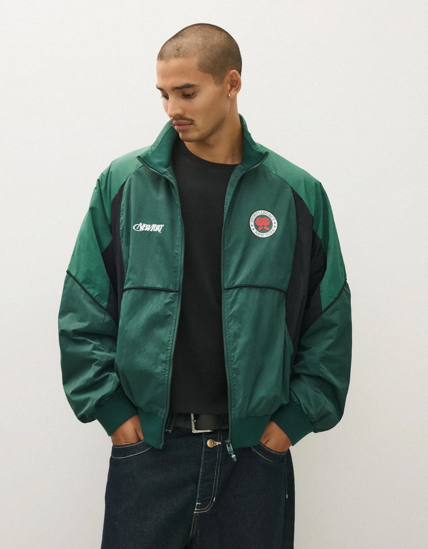 Jaqueta de Nylon com Brasão New York