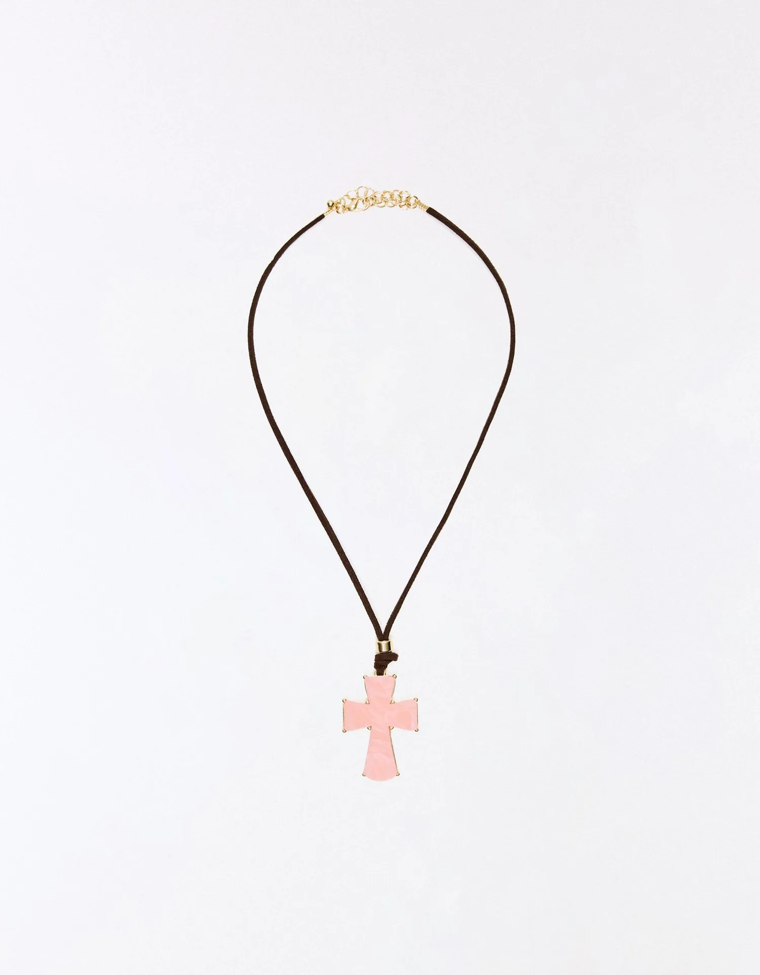Colar de Corda com Cruz de Pedra