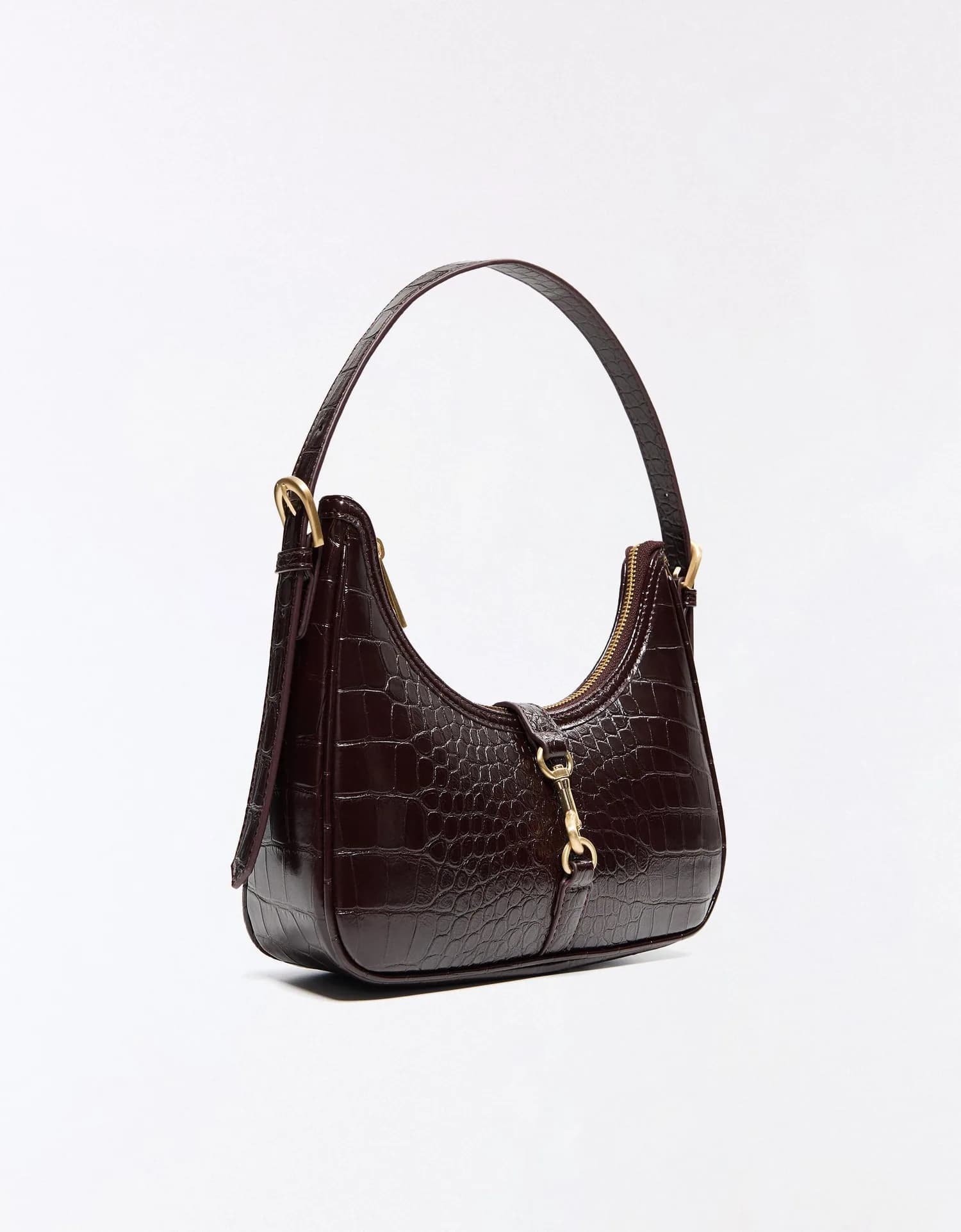 Bolsa de Ombro Texturizada com Fecho