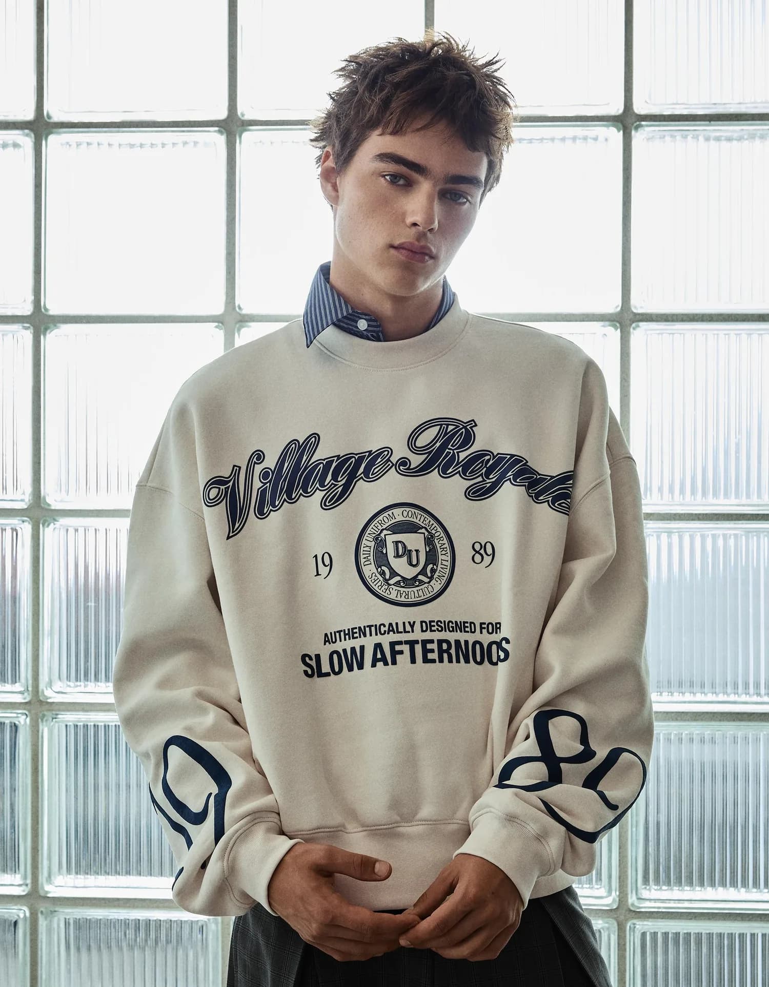 Moletom Retrô com Estampa Varsity