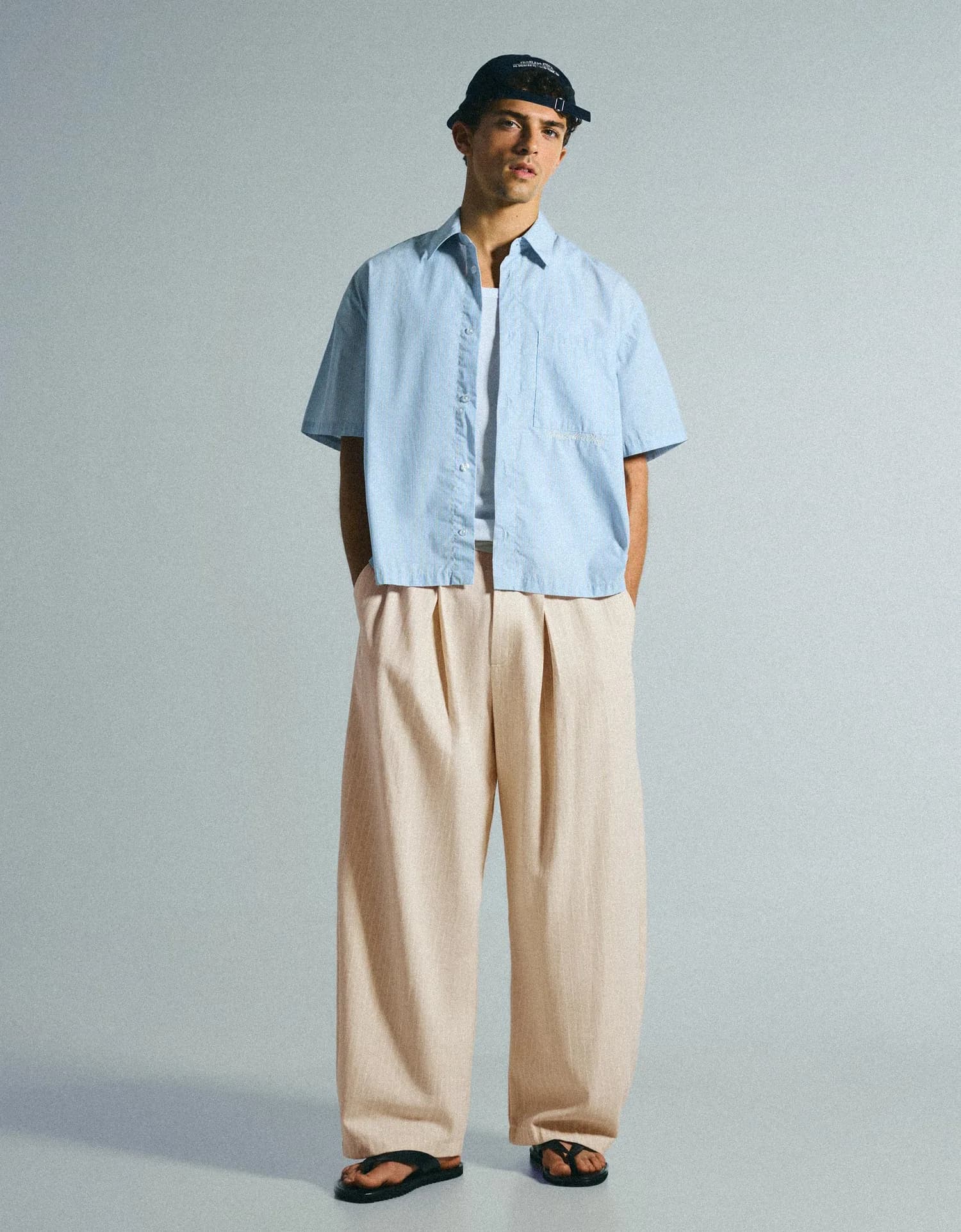 Calça Super Baggy com Pregas