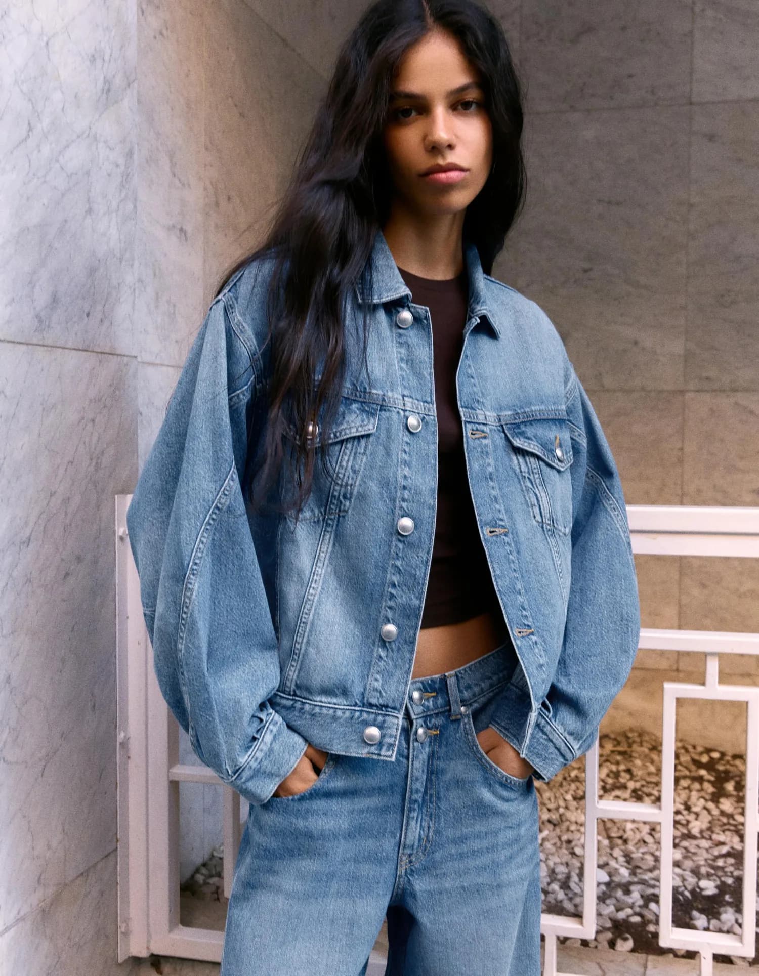 Jaqueta Jeans Oversize