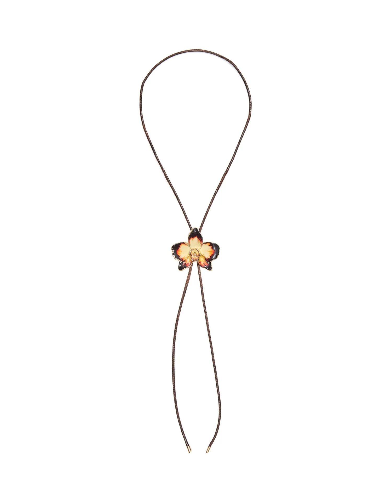 Colar de Cordão Ajustável com Flor