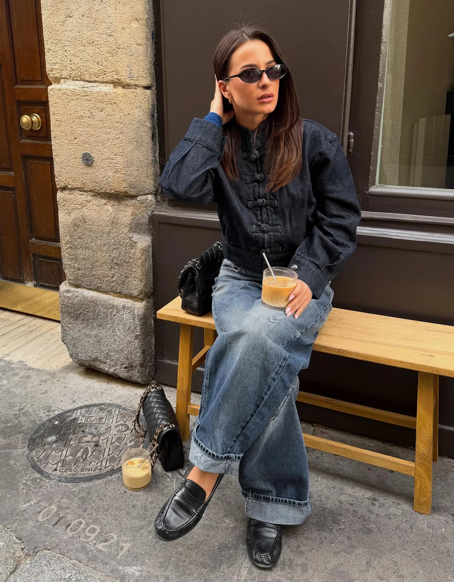 Jaqueta Jeans com Fechamento
