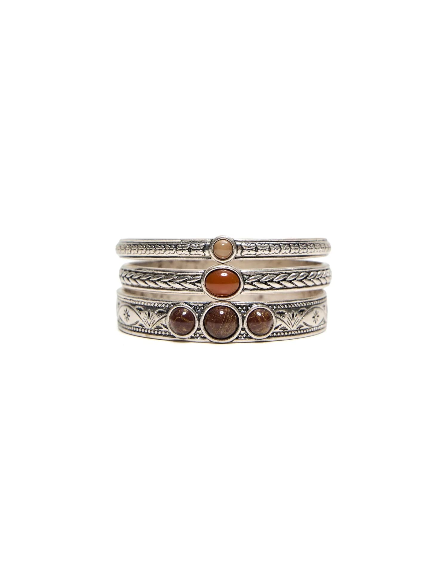 Kit com 3 Pulseiras com Pedras