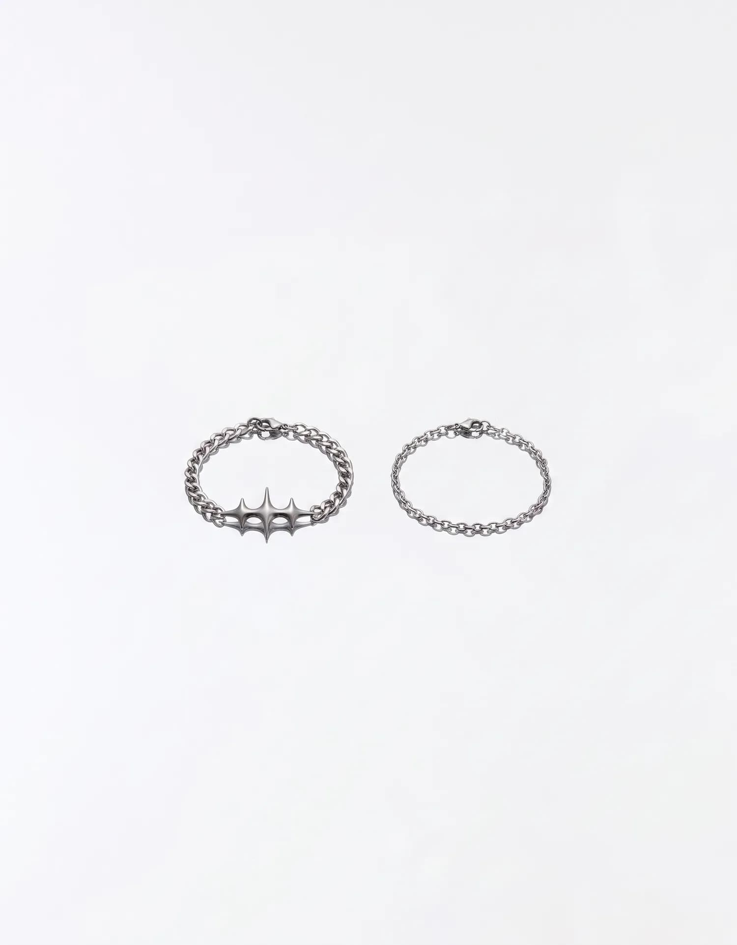 Kit 2 Pulseiras de Elos de Aço