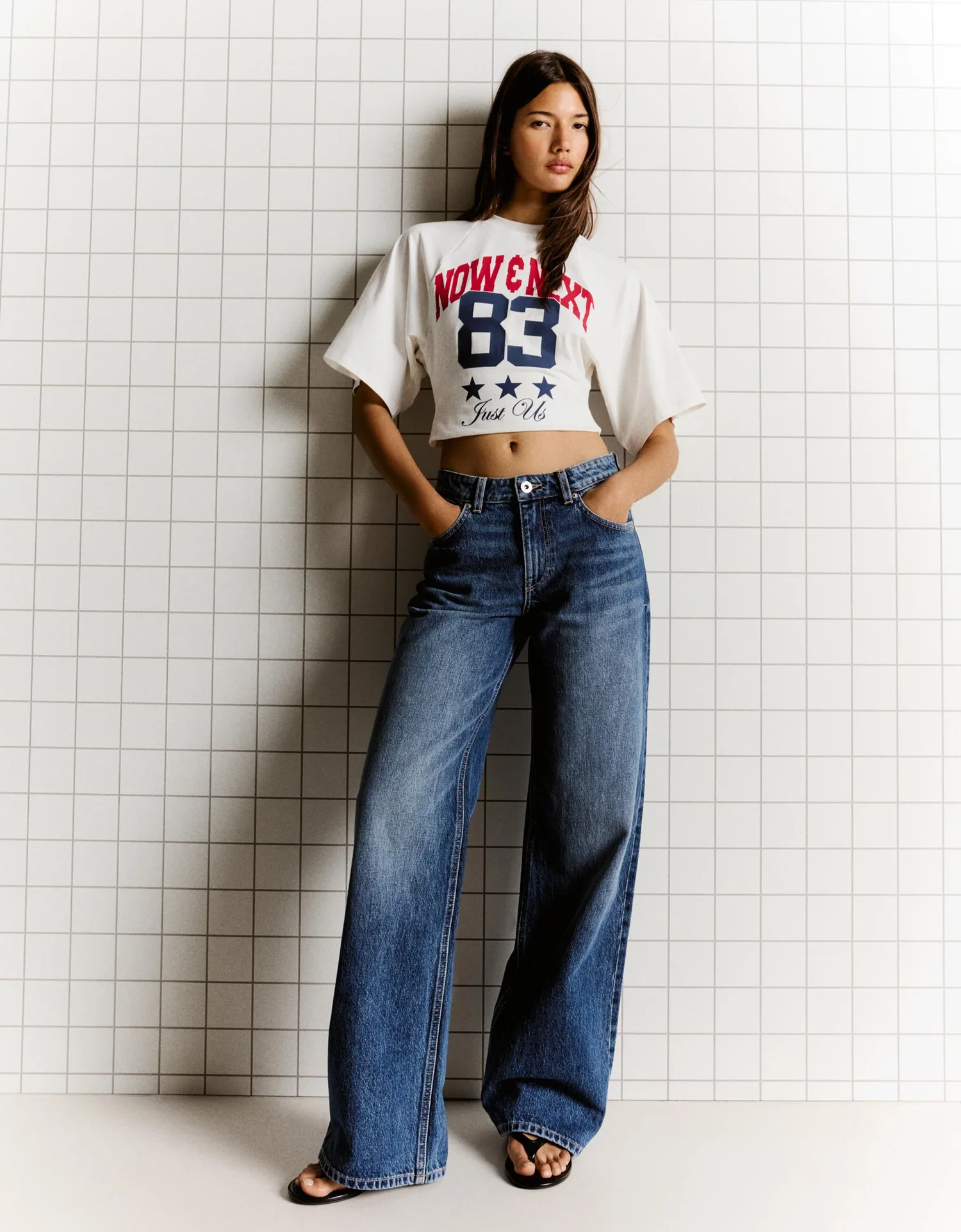 Calça Jeans Straight de Cintura Alta