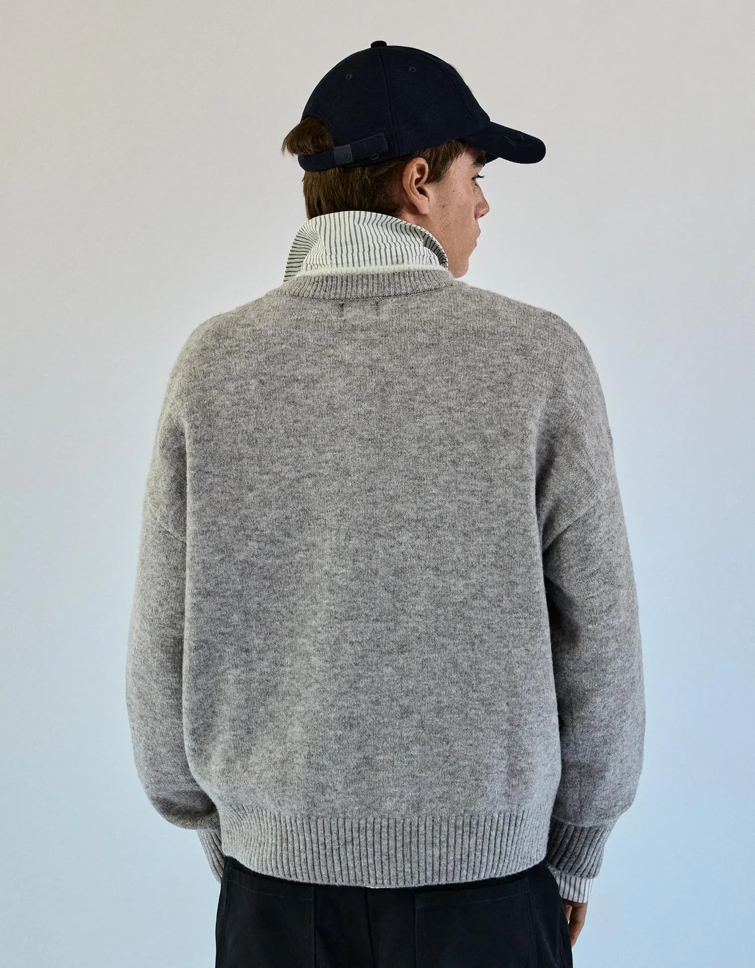 Suéter Henley com Contraste