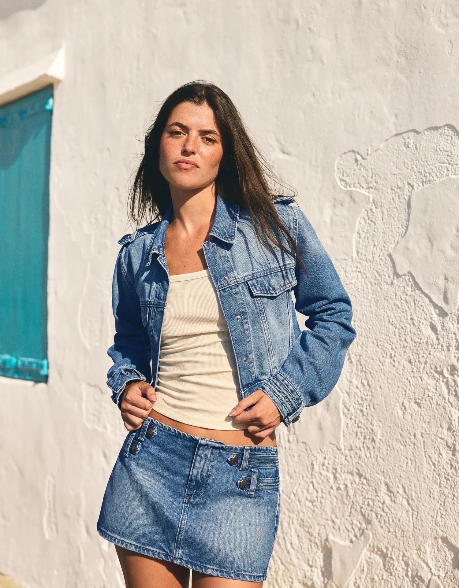 Jaqueta Jeans Cropped