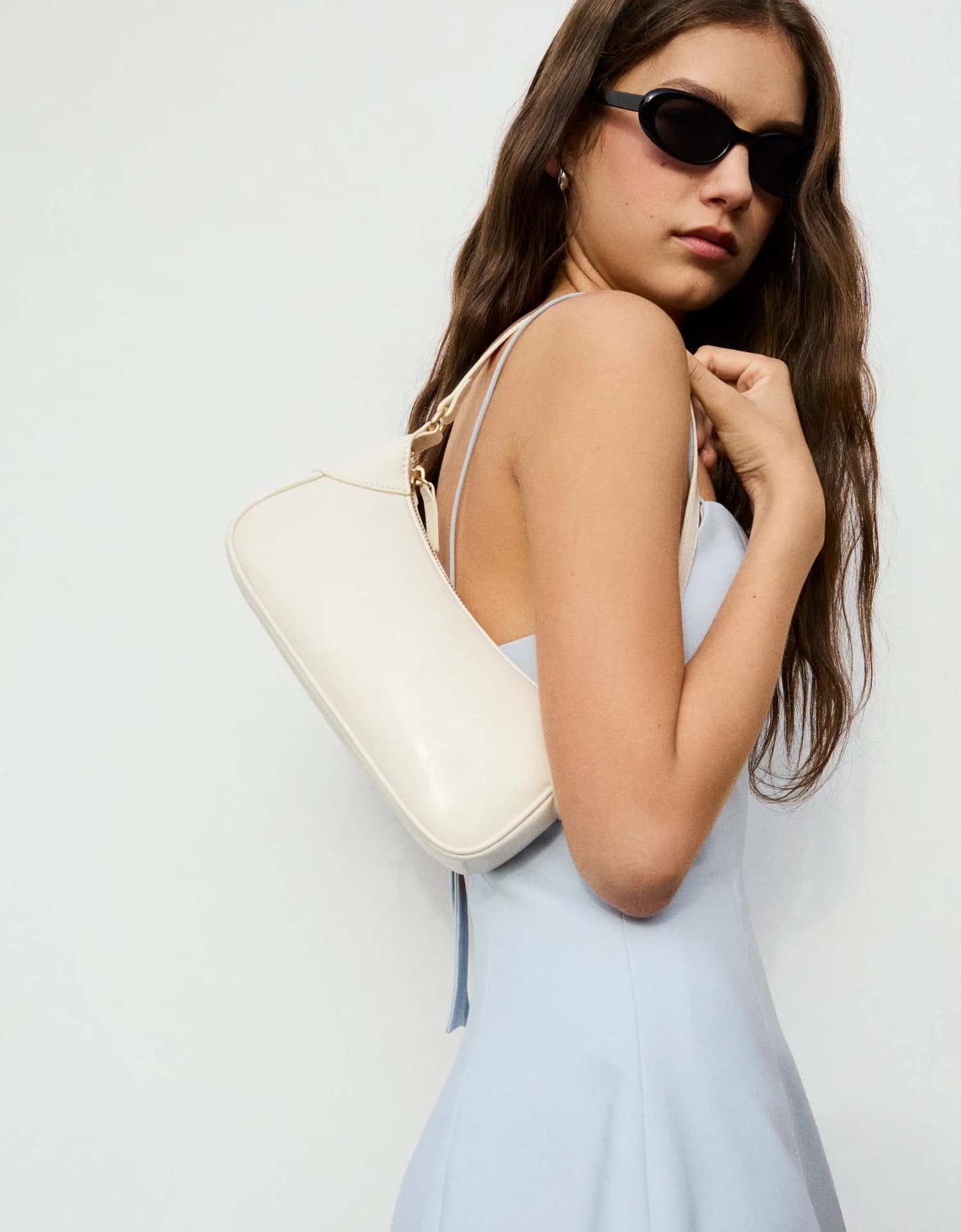 Bolsa Baguete Efeito Couro