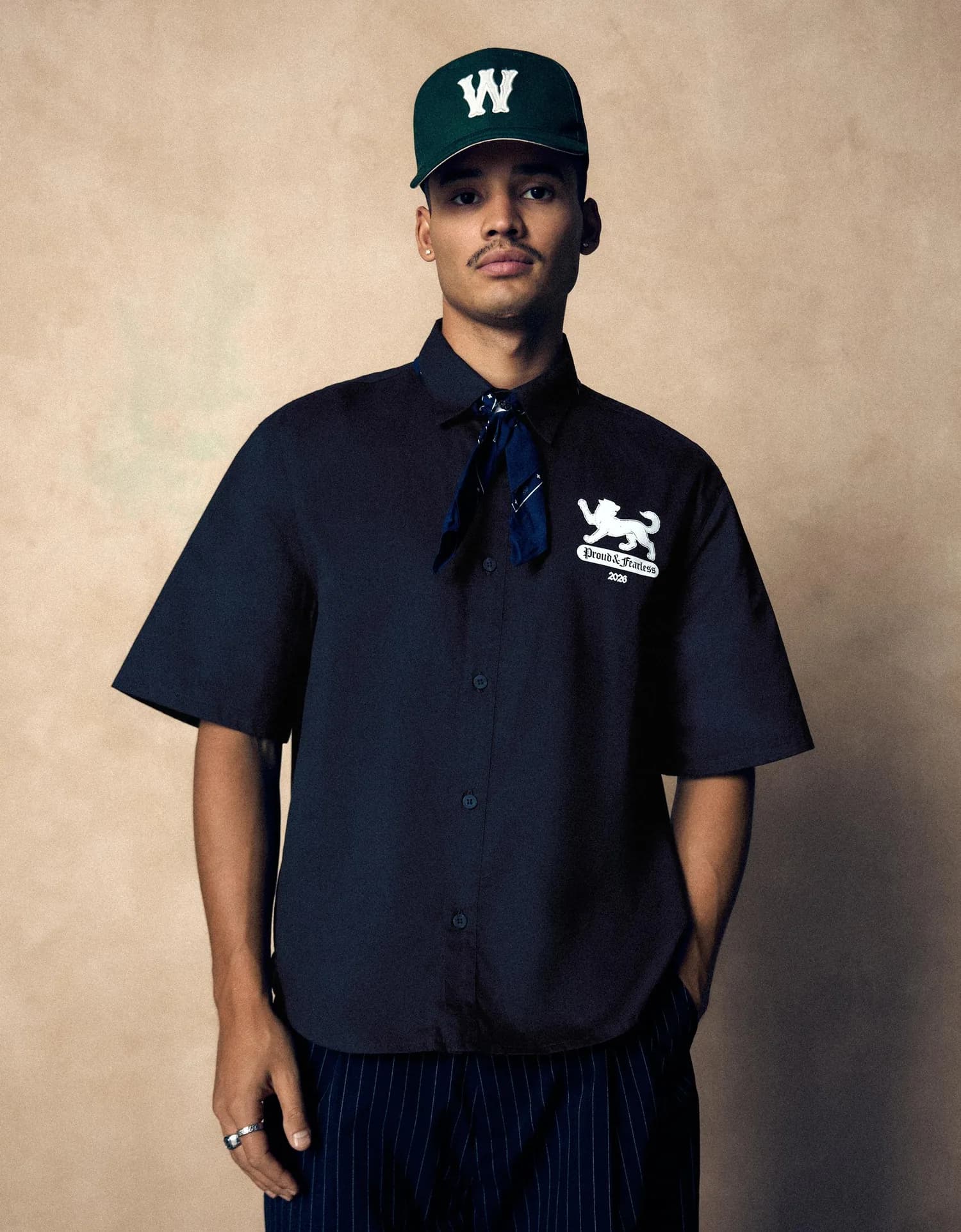 Camisa Estampada Marinho